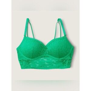 Victoria's Secret PINK X-Large BRALETTE Padded Push-Up Underwire Floral Lace Bra